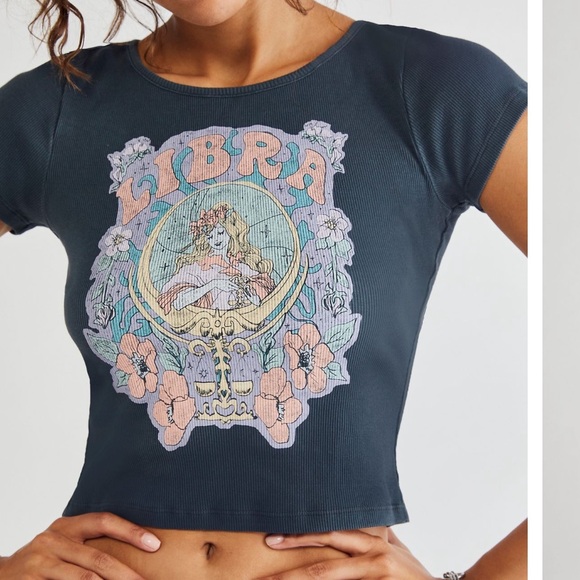 Daydreamer Tops - Daydreamer for Free People Libra Baby Tee